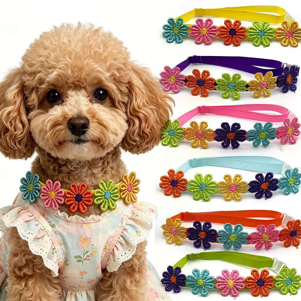 50/100pcs Fashion Dog Bow Tie Flowers Style - MyPetDollar.com