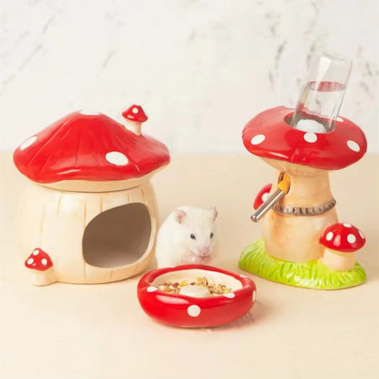 Cute Mushroom House Pet Items Hamster Cage - MyPetDollar.com
