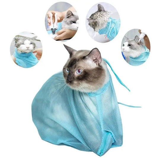 Mesh Cat Grooming Bathing Bag Adjustable - MyPetDollar.com