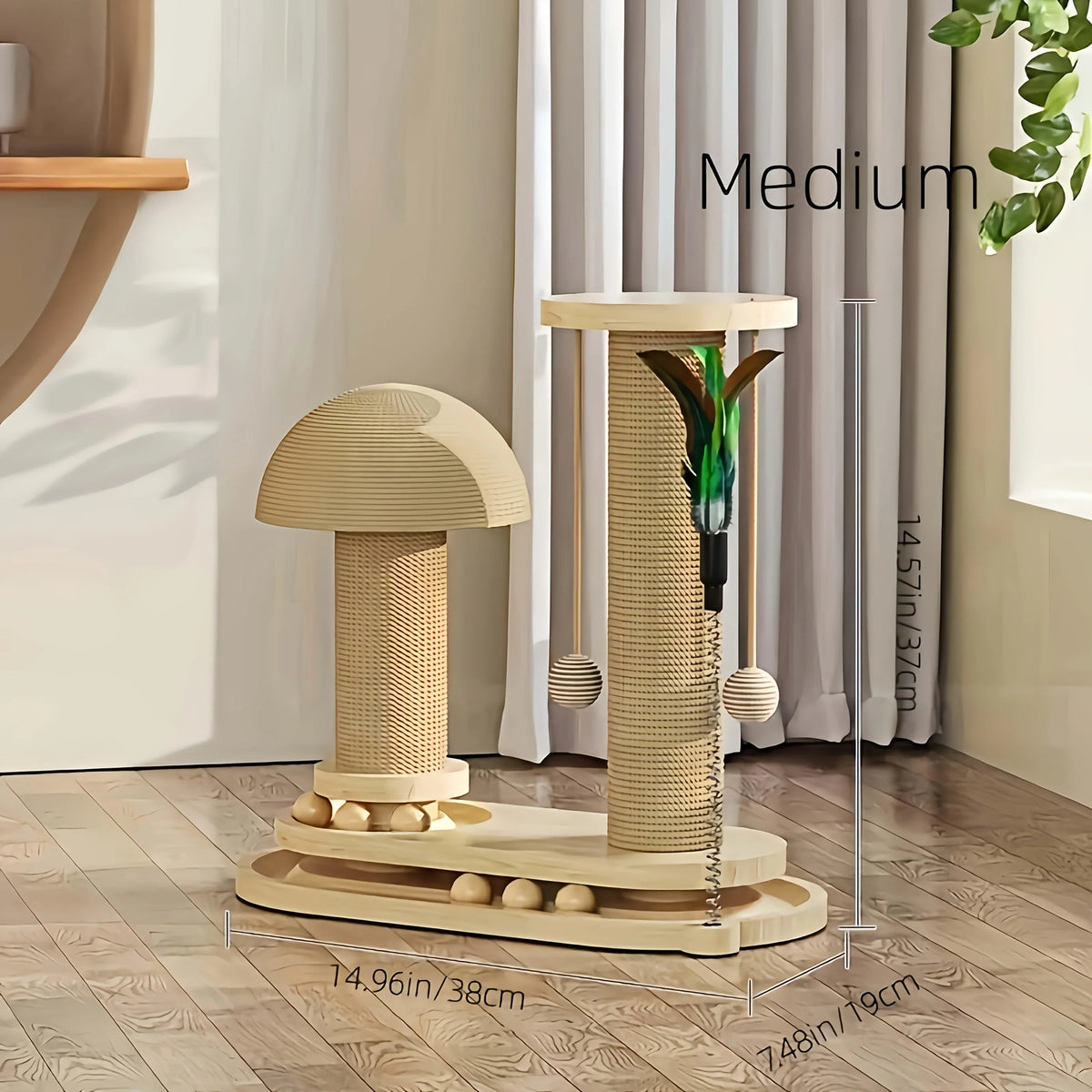 Interactive Cat Scratching Post Tower with - MyPetDollar.com