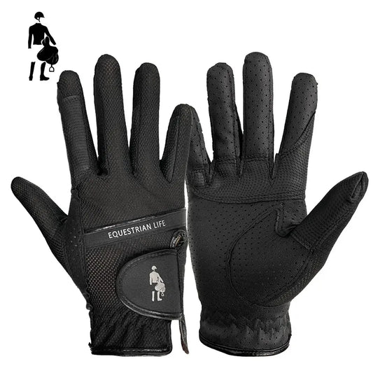 Equestrian Sports Gloves, Elastic Mesh - MyPetDollar.com