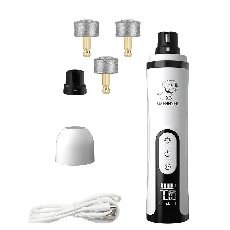 Electric Pet Nail Grinder with LED Light Cat & Dogs Clippers – Cat Supplies