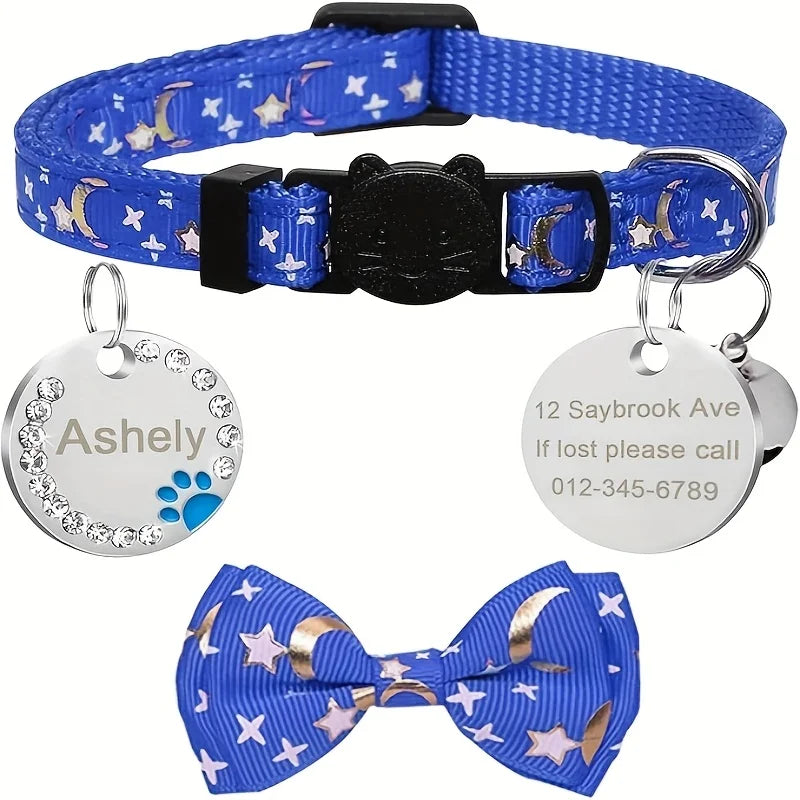 Personalized Cat Collar Pendant ID Engraving - MyPetDollar.com