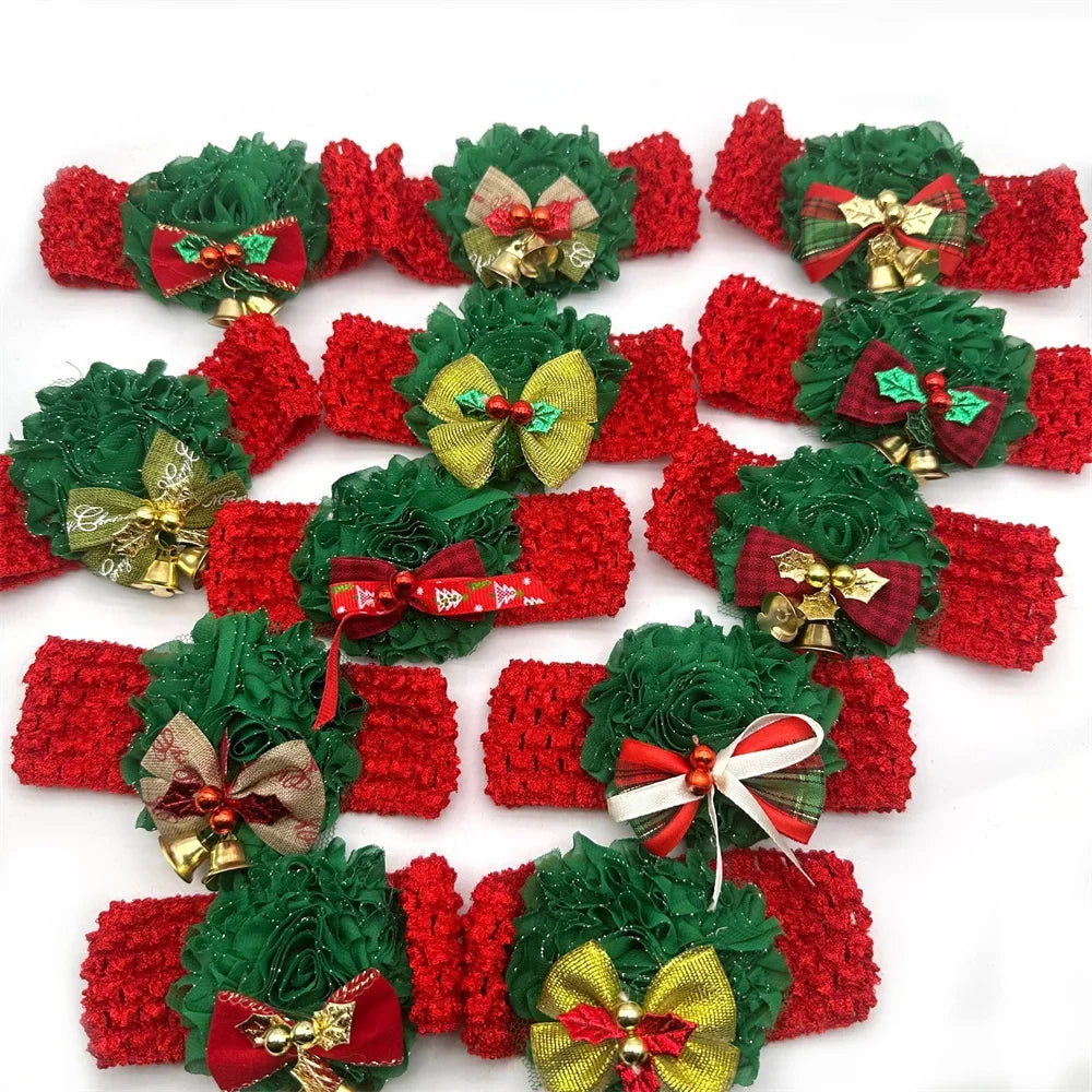 30/50pcs Christmas Small Large Dog Bow Tie - MyPetDollar.com