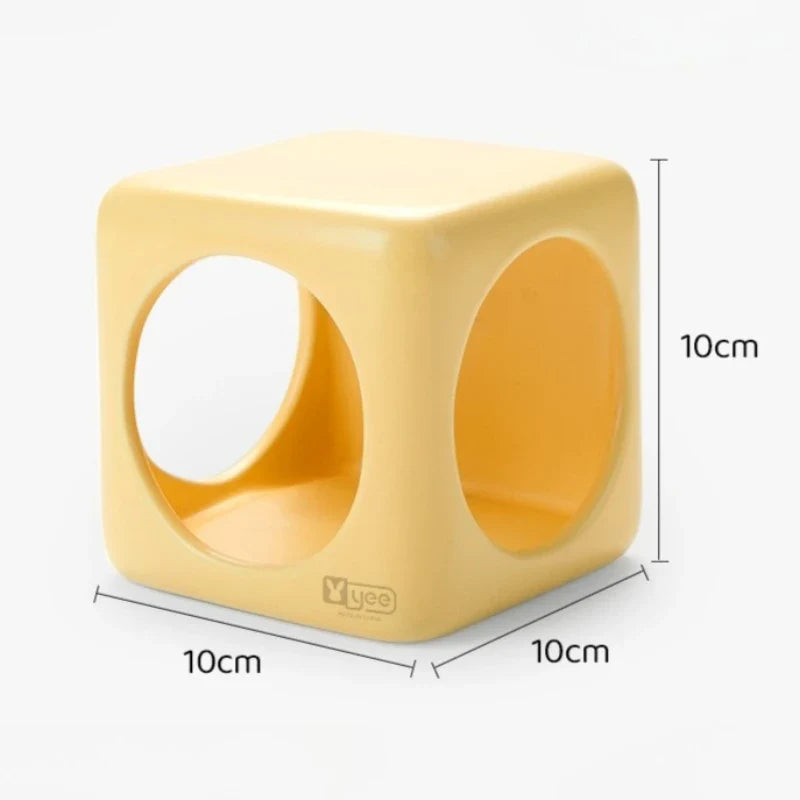 Hamster Hideout Tunnel Ceramic Proof Bite Golden Enclosure – Small Pet Supplies