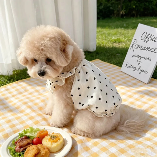 1pc Classic polka dot pet tank top, anti - MyPetDollar.com