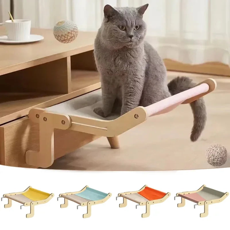 Cat Hammock Wooden Assembly Hanging Bed - MyPetDollar.com