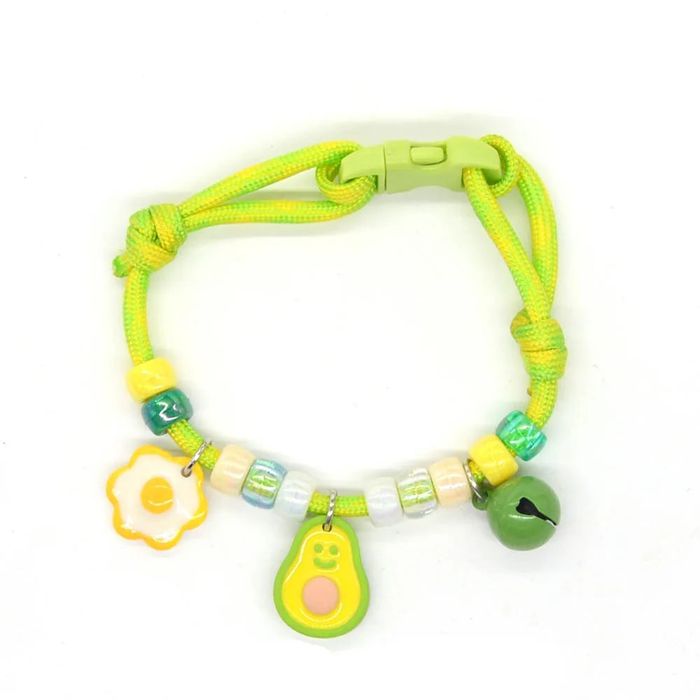 Cute Colorful Pet Necklace Braided Adjustable Cat Puppy Collar