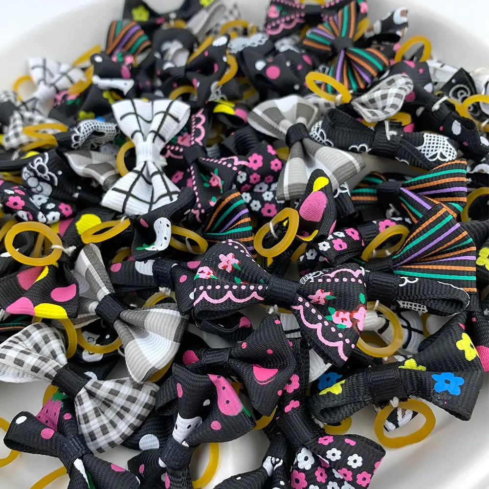 Set Cute Pet Bows Small Dogs Grooming - MyPetDollar.com