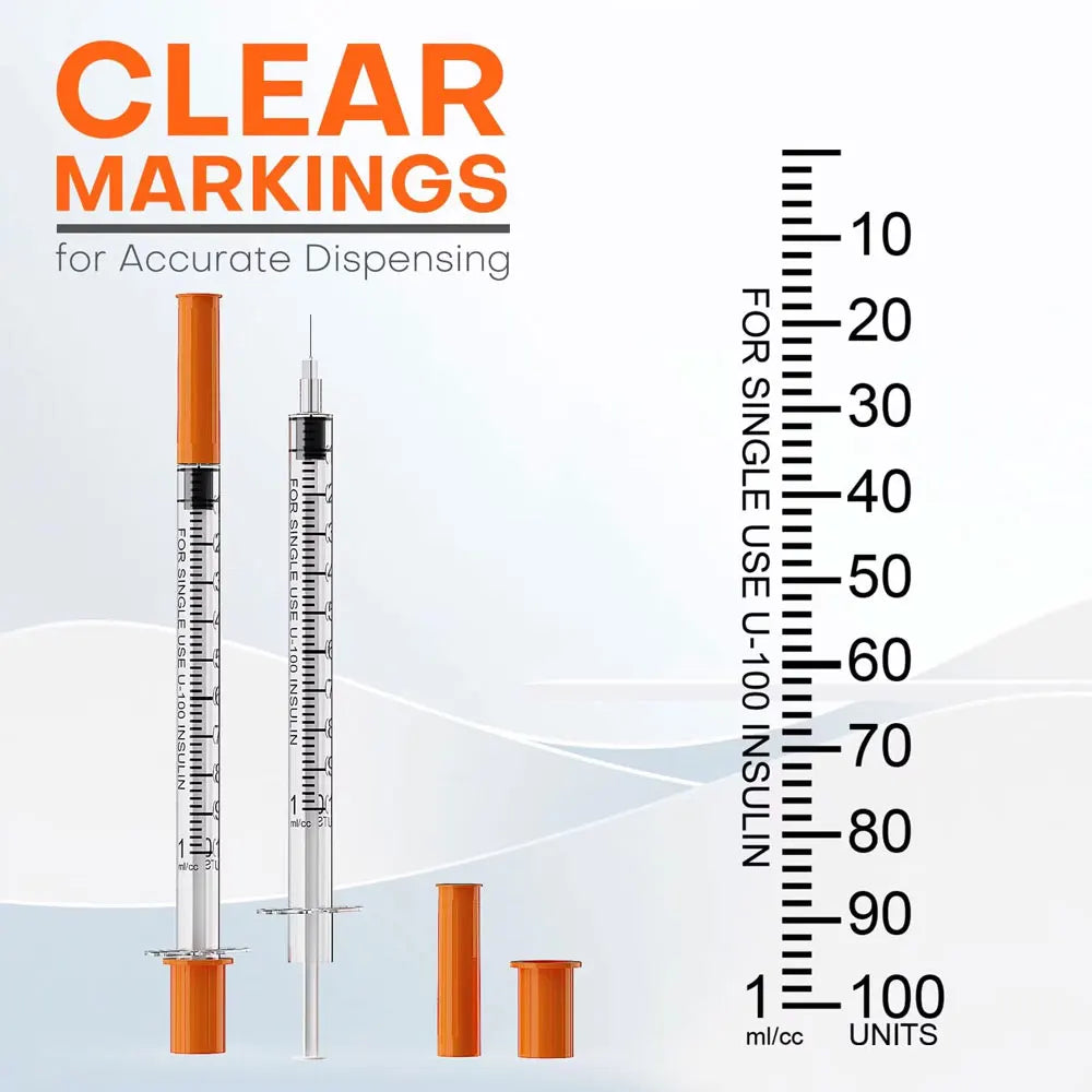 100/200pcs 1ml/1cc 31G 6mm/30G 8mm Insulin - MyPetDollar.com