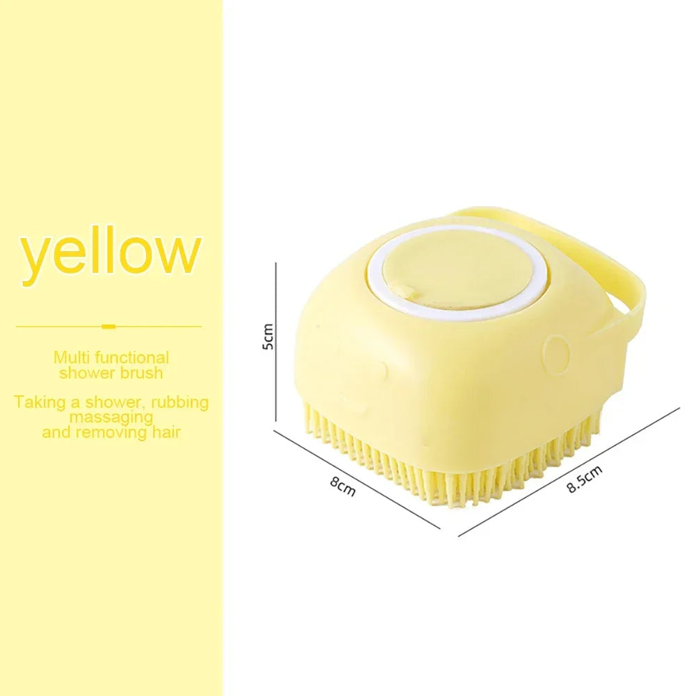 Pet Silicone Bath Foaming Massage Brush – Multiple Sizes & Colors