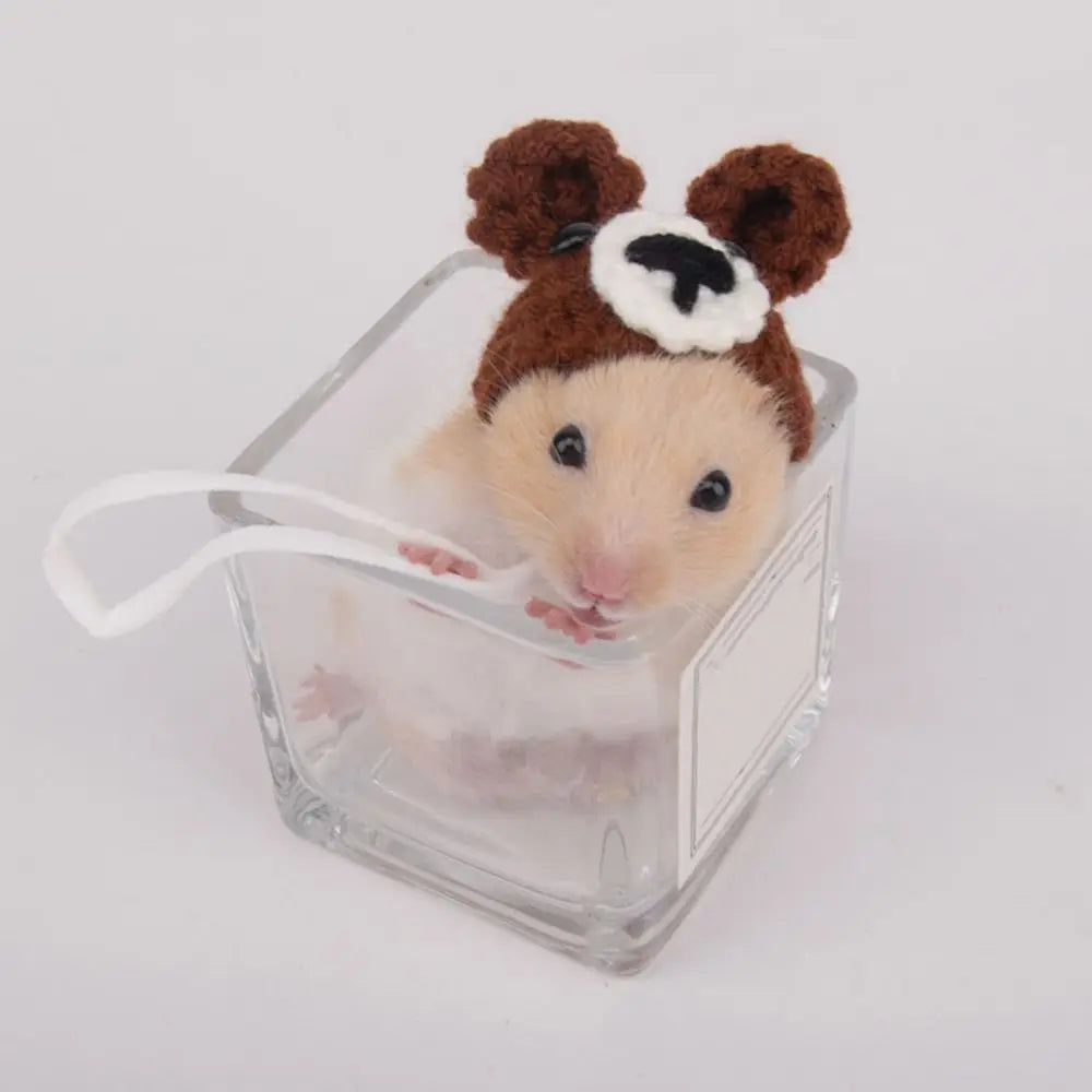 Portable Cartoon Hamster Hat Handmade Soft - MyPetDollar.com