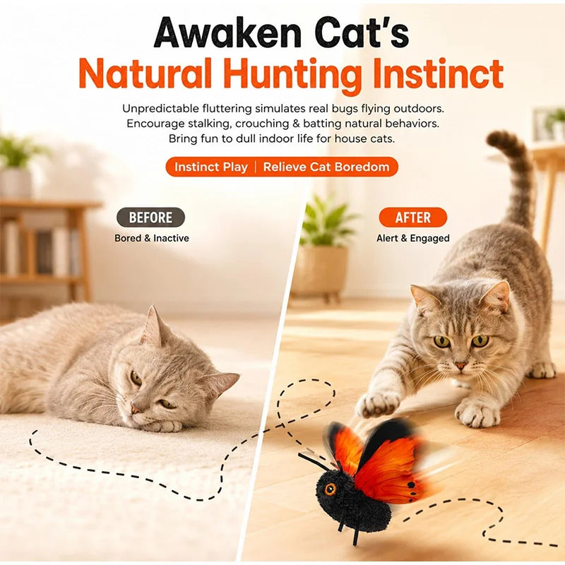Intelligent Induction Flapping Butterfly Toy - MyPetDollar.com