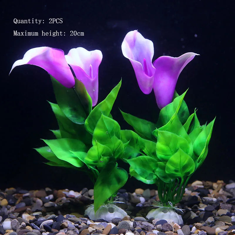 Artificial Water Plant Flower Set Sight of - MyPetDollar.com
