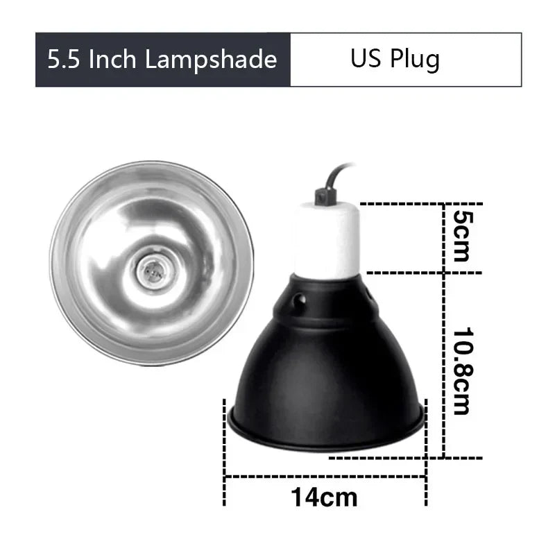 5.5 Inch Reptile Lamp Cap Tortoise Lizard Snake Terrarium – 7 Colors