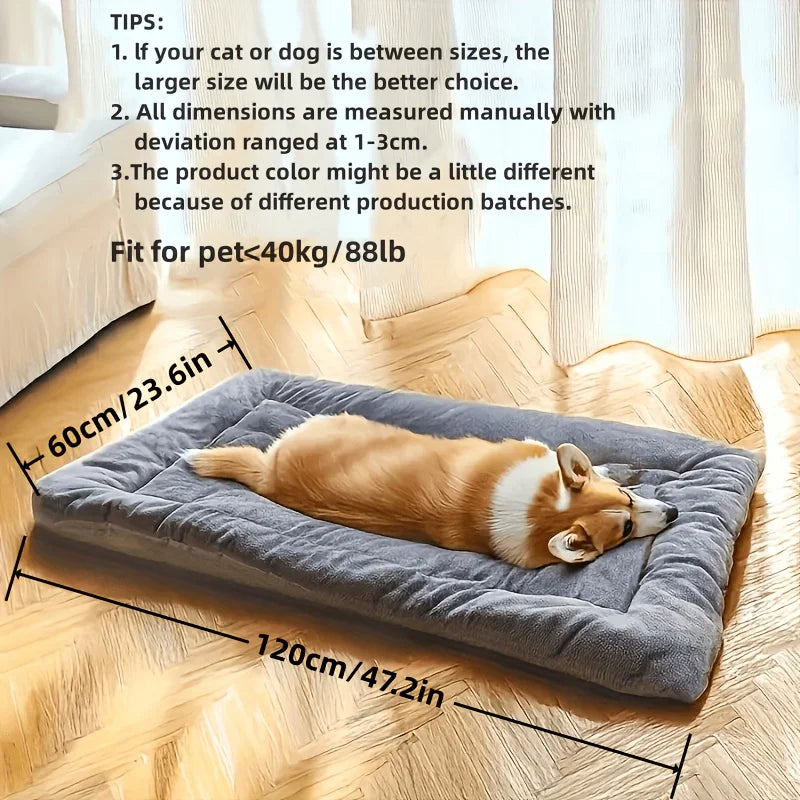 Oversized Plush Dog & Cat Bed Sofa Crate Pad – Dog Supplies