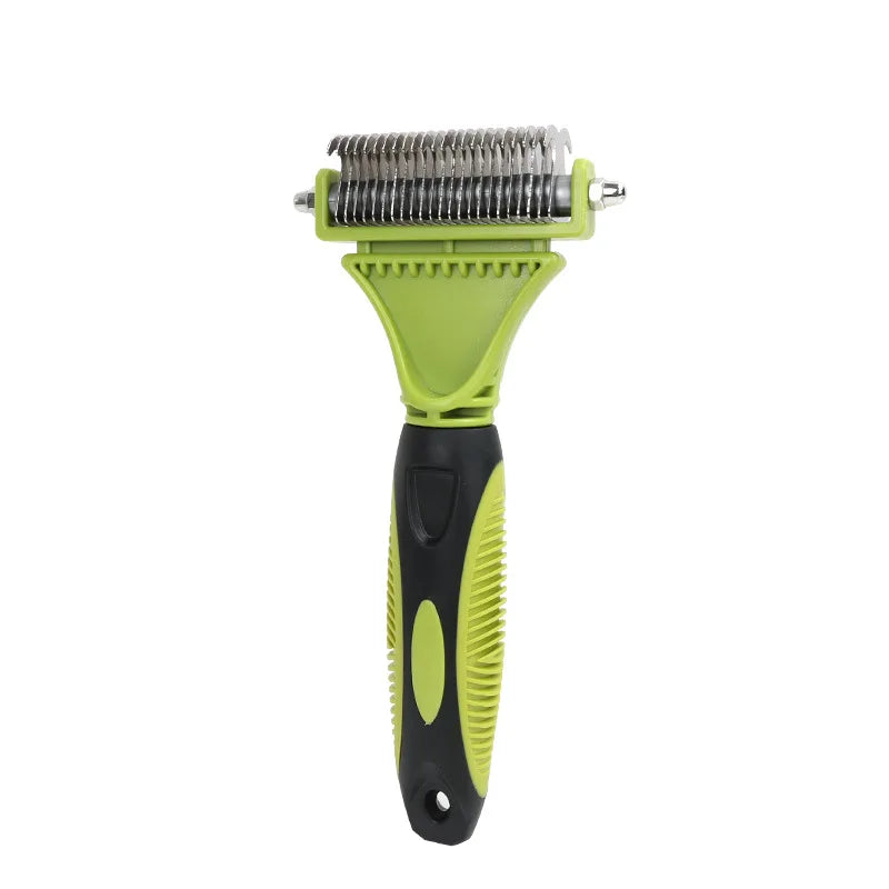 Dual-sided Stainless Steel Pet Grooming Brush – 4 Colors