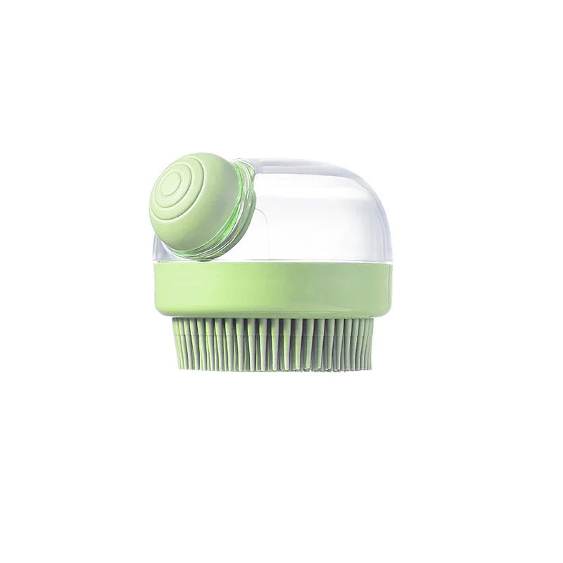 Soft Silicone Pet Bath Grooming Brush Featuring Shampoo – 3 Colors