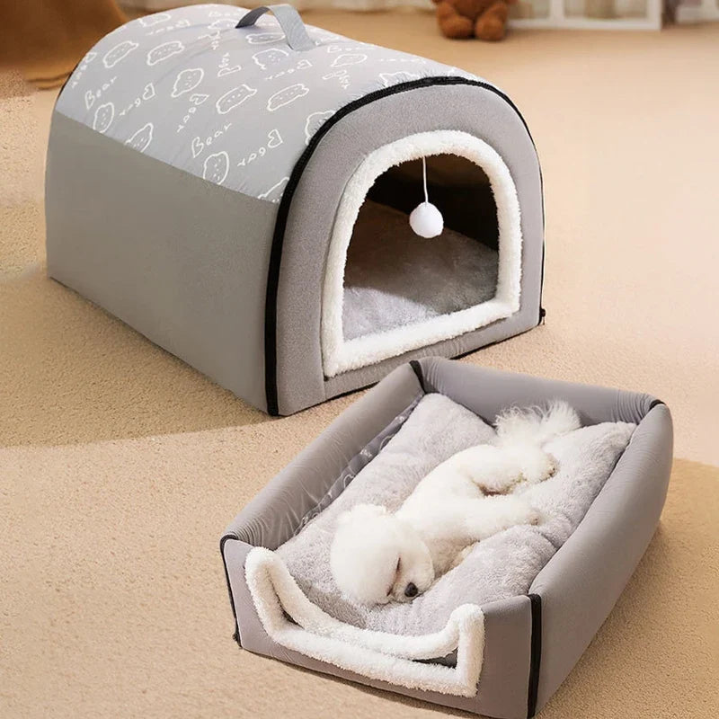 Warm Dog House Detachable Pet Sleeping Bed - MyPetDollar.com