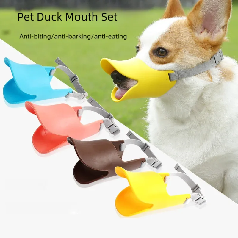 Adjustable Dog Silicone Duck Muzzle Anti - MyPetDollar.com