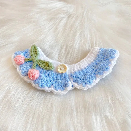 Crochet Pet Collar Cat Scarf Dog Scarf Cute - MyPetDollar.com