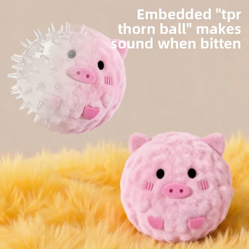 Mini Plush Squeaky Bouncy Ball Dog Toy Cute - MyPetDollar.com
