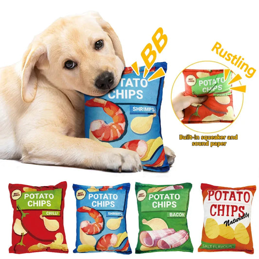 Funny Dog Toys Crisps Plush Filled Pets - MyPetDollar.com