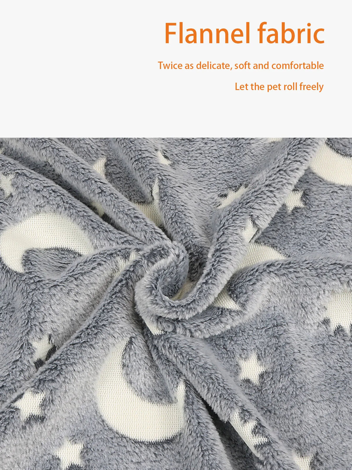 Star Moon Dog Throw Blanket Glow in The - MyPetDollar.com