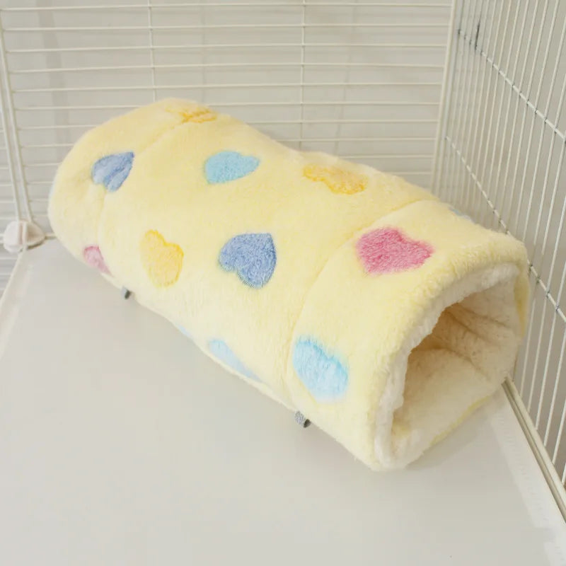 1 Hamster Warm Passage Pet Super Soft Plush Tunnel – 5 Colors