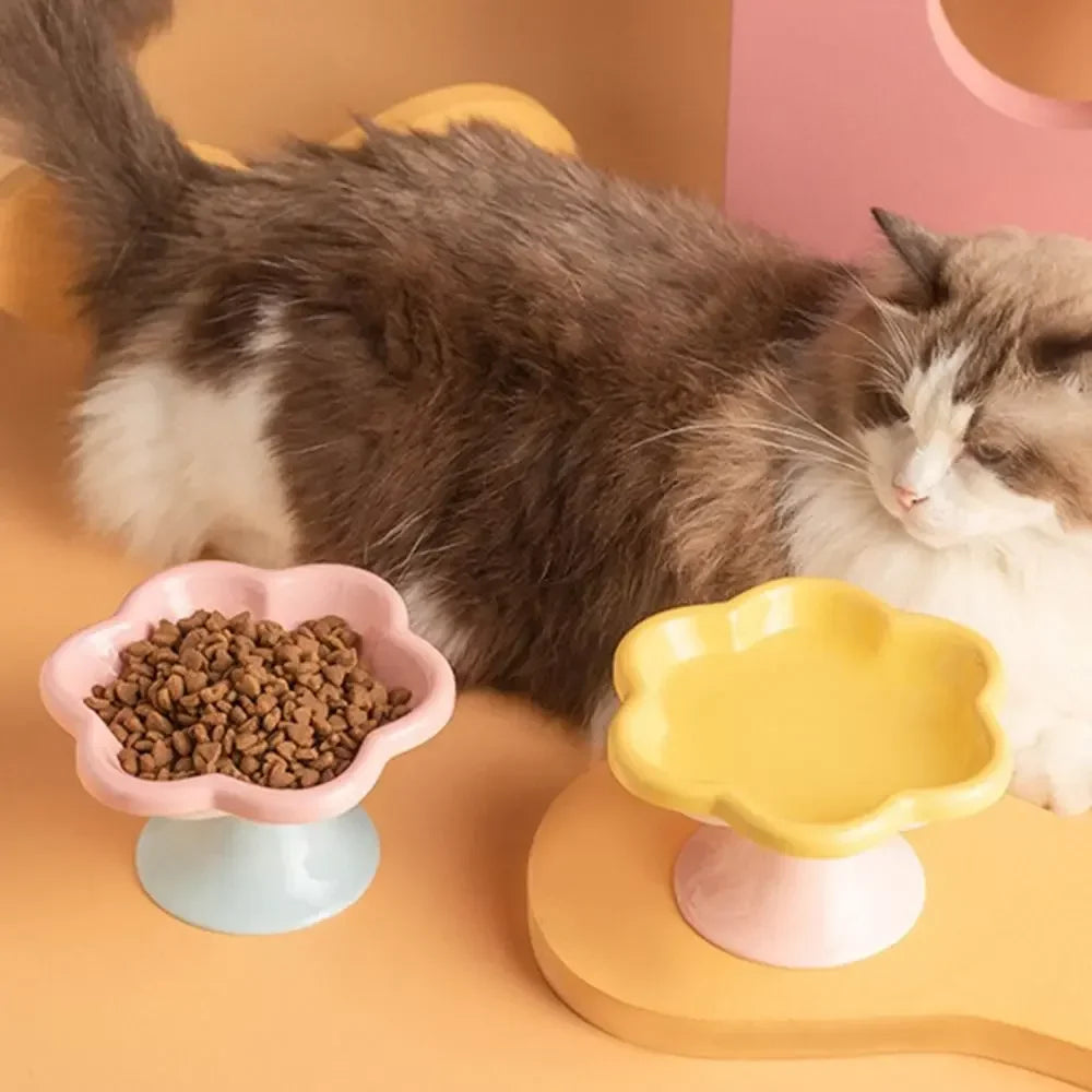 Anti Tipping Ceramic Cat Bowl Neck - MyPetDollar.com