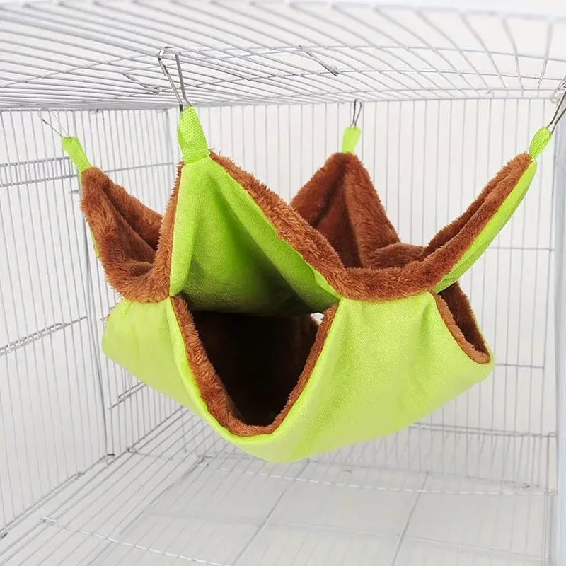 Solid Color Winter Pet Hanging Bed Double Layer Thick Plush – 3 Colors