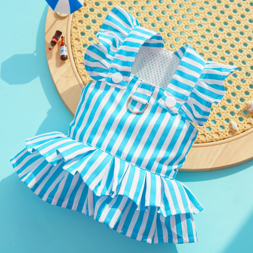 1Pcs Princess Style Dog Clothes Striped Cat - MyPetDollar.com