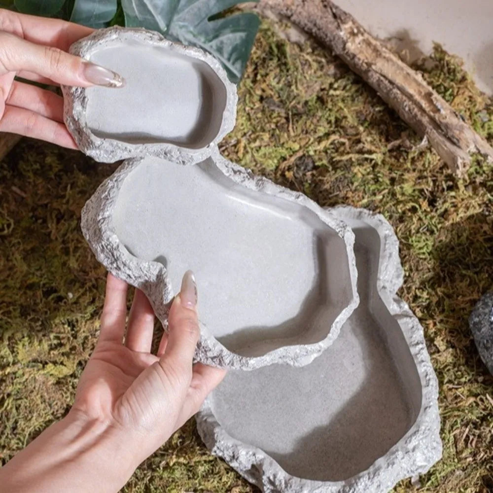 Simulated Rock Reptile Food Bowl Multiple - MyPetDollar.com