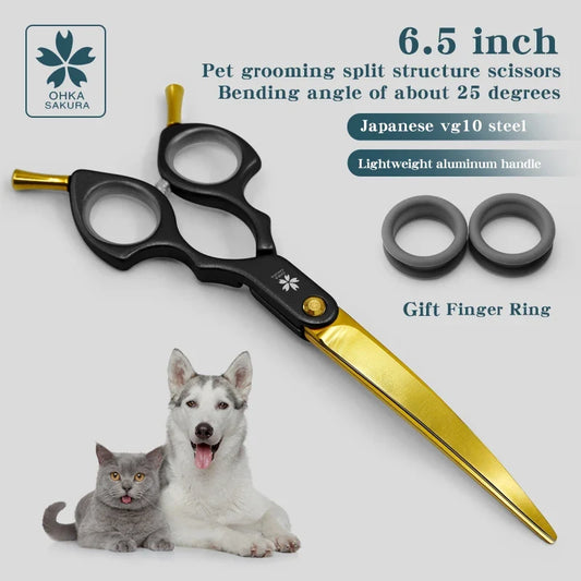 Professional Pet Scissors, Curved Scissors, - MyPetDollar.com