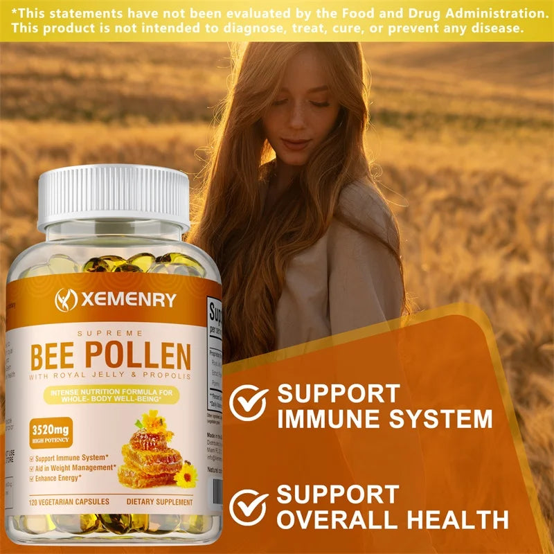 Bee Pollen Capsules - Supports Immune - MyPetDollar.com