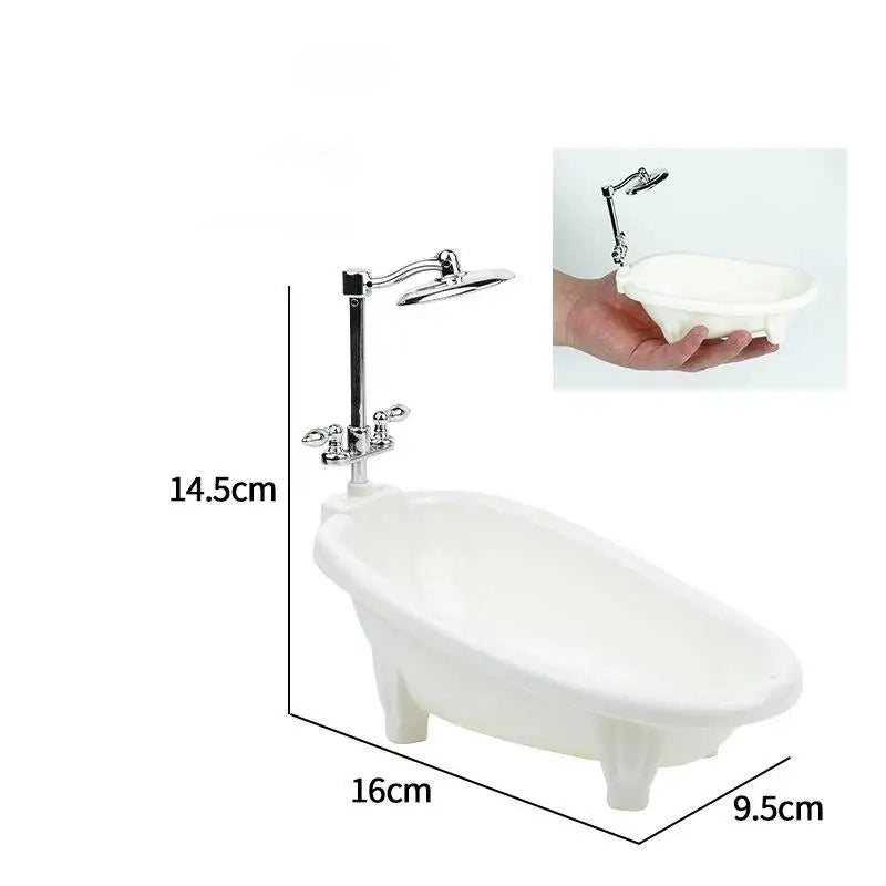 Dollhouse Miniature Mini Reptile Bathtub Burr Free Safe Edges – 2 Colors