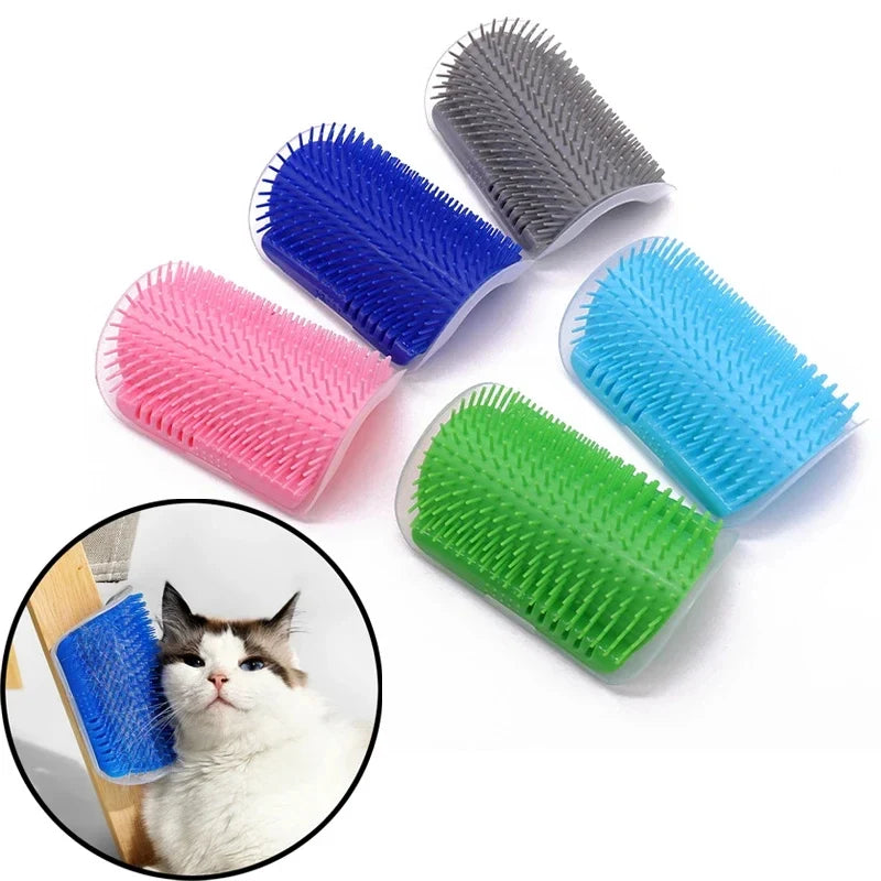 Cat Self Groomer Wall Corner Brush, - MyPetDollar.com