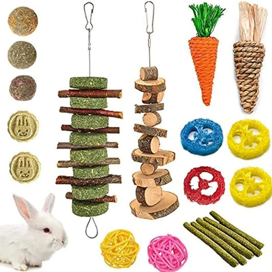 20 PCS Bunny Chew Toys for Teeth Natural - MyPetDollar.com
