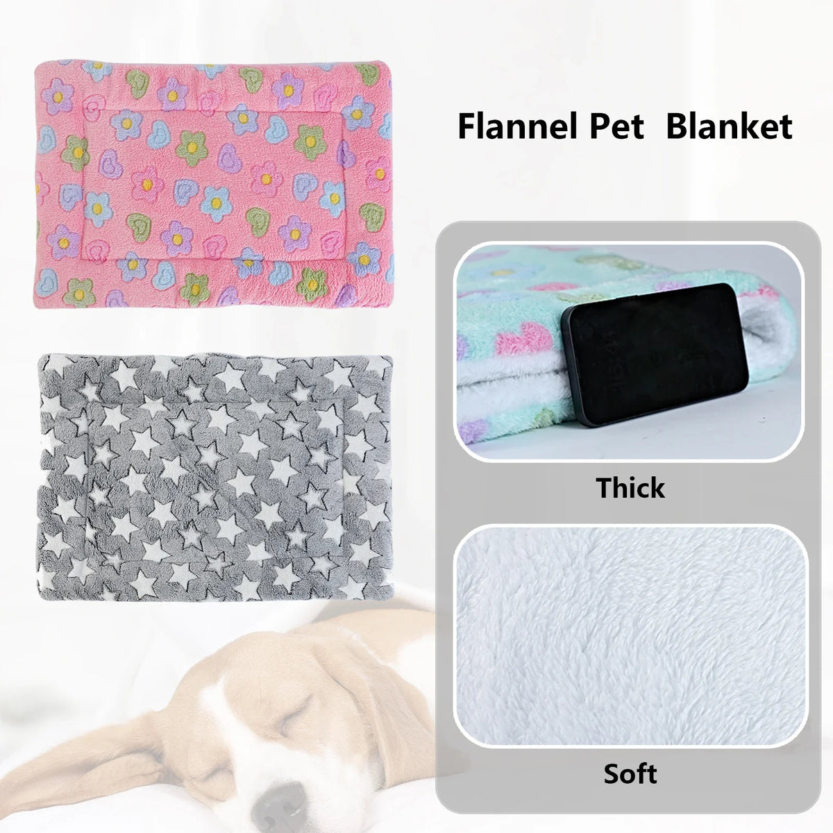 Pet Dog bed mat Thickened Flannel Soft - MyPetDollar.com