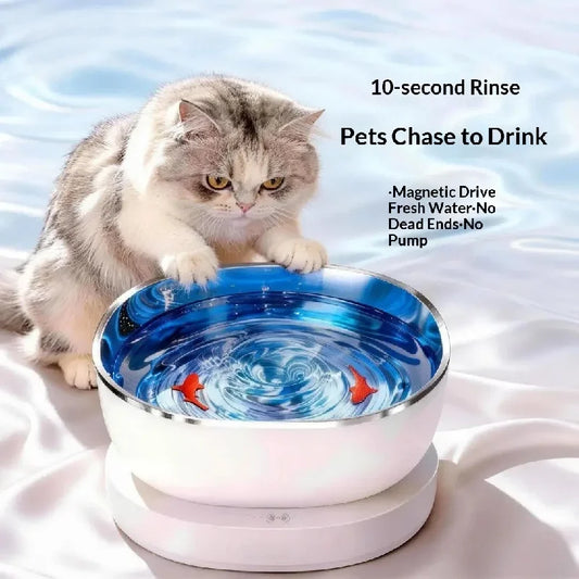 Magnetic Drive Wireless Cat Water Fountain - MyPetDollar.com
