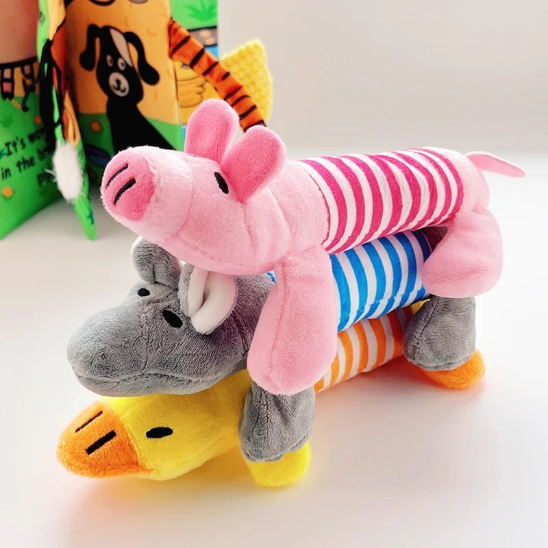 For Dogs Puppy Squeaker Squeaky Plush Bone - MyPetDollar.com