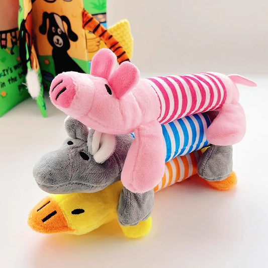 For Dogs Puppy Squeaker Squeaky Plush Bone - MyPetDollar.com