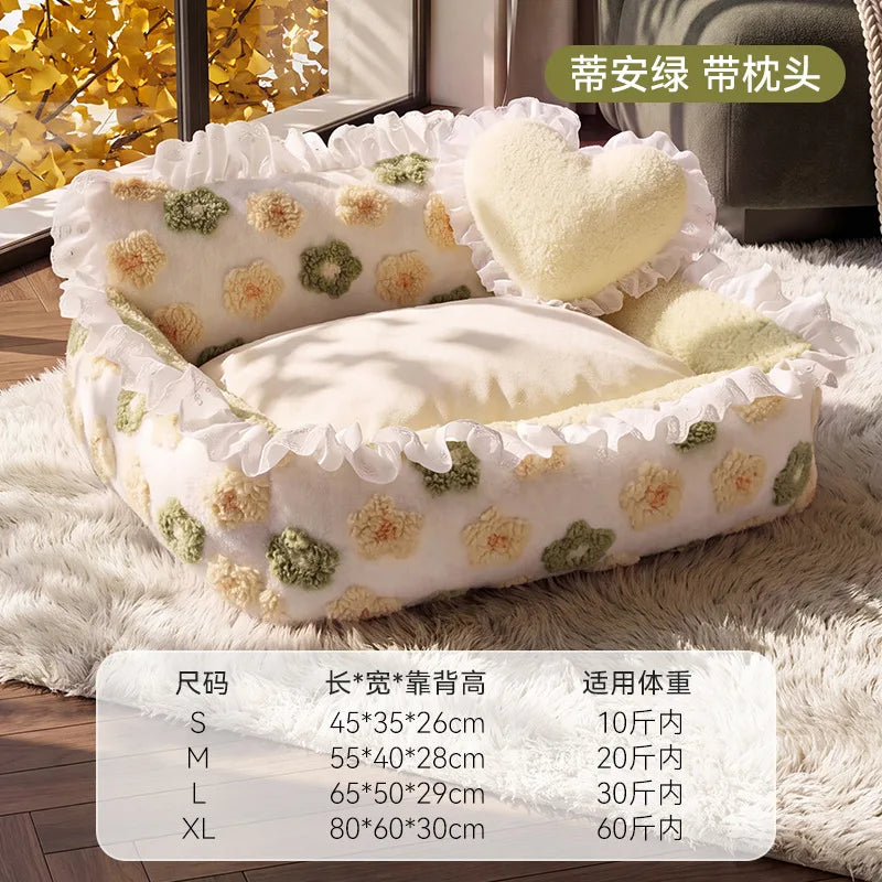 Autumn and Winter Dog Nest Princess Style - MyPetDollar.com