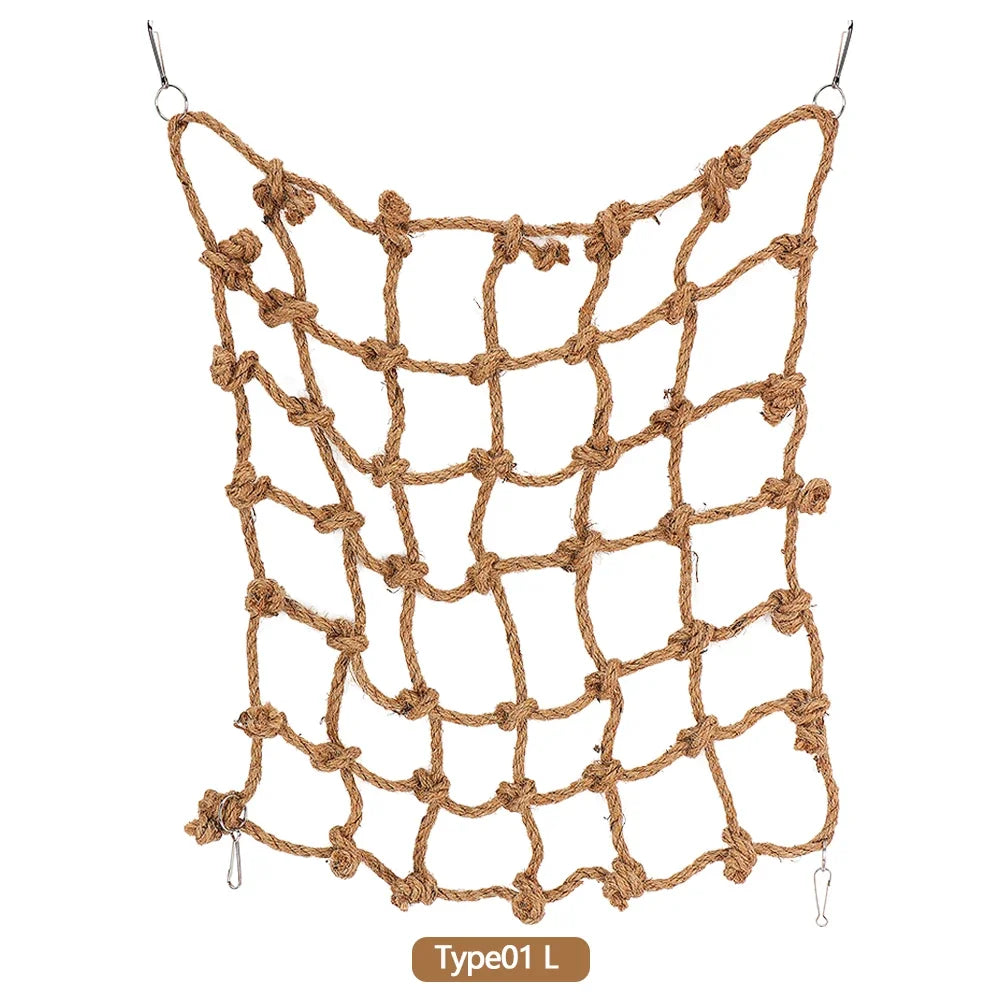 40 40cm Parrot Climbing Net Bird Toy Swing – 4 Colors