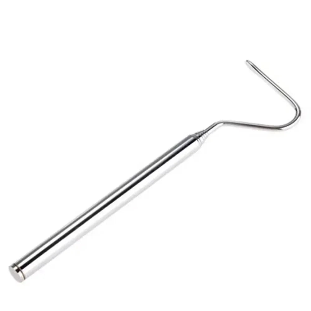 Non-Slip Adjustable Snake Hook Stainless Steel Retractable Catching for Reptiles