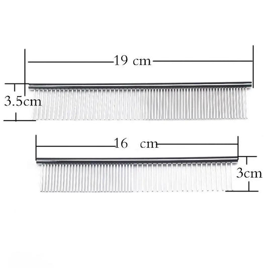 1PC Stainless Steel Dog Cat Comb Double Row - MyPetDollar.com