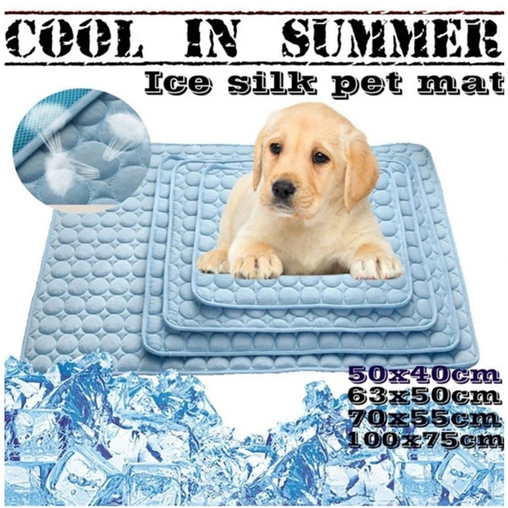 5 sizes Cold Bed Cool Ice Silk - MyPetDollar.com