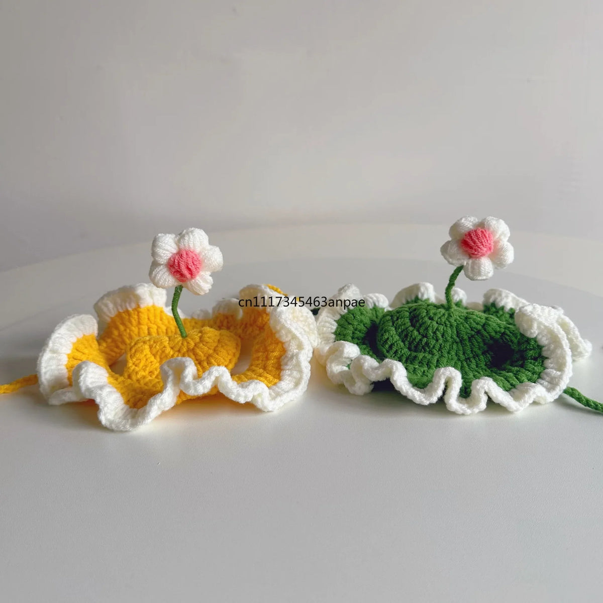Flower Sprout Pet Hat, Knitted Pet Headwear - MyPetDollar.com