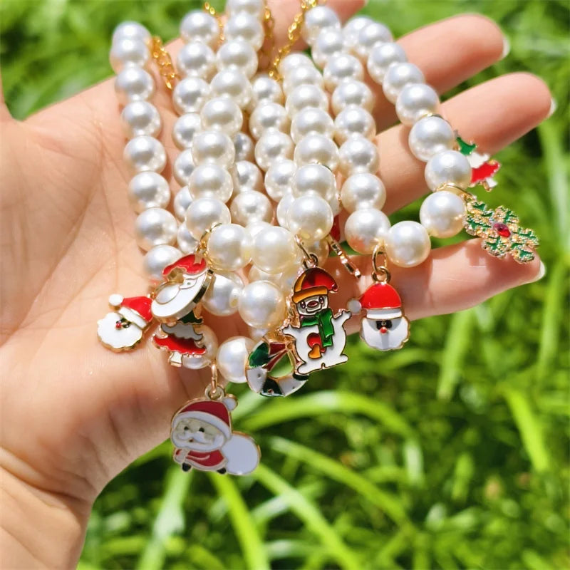 Fashion Adjustable Pearl Pet Collar with - MyPetDollar.com