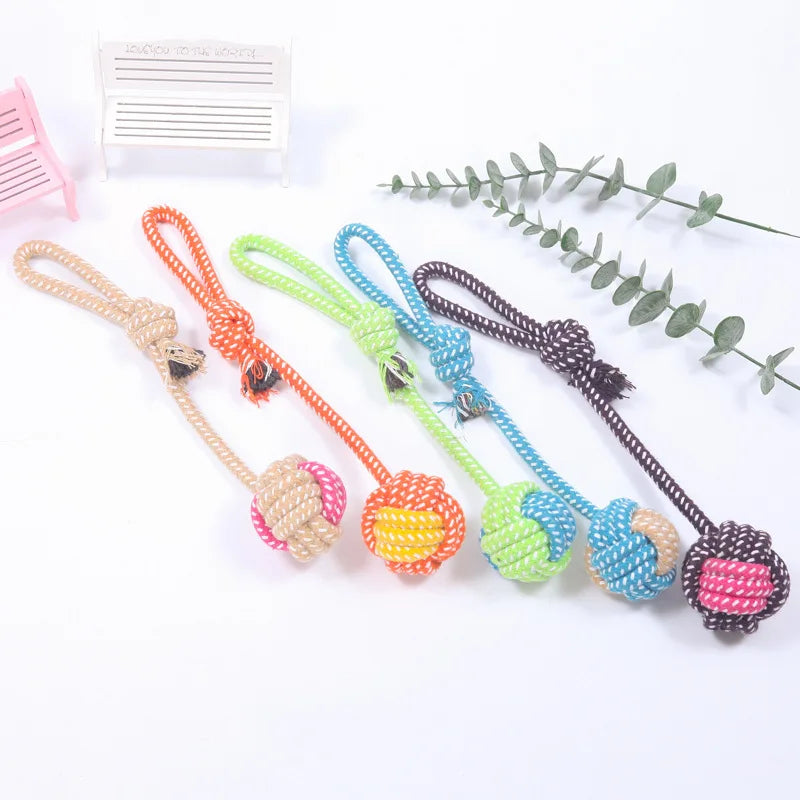 Interactive Cotton Rope Mini Dog Toys Ball - MyPetDollar.com